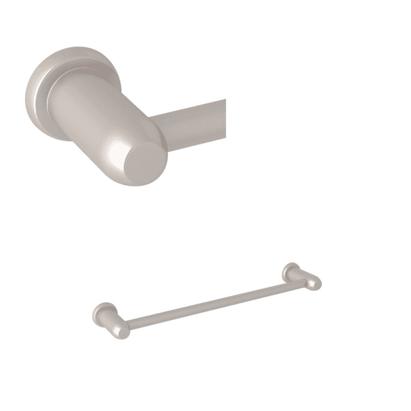 Holborn 18" Towel Bar, Satin Nickel, 2" H x 18" L x 3.75" D