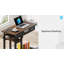 Bureau portable réglable en hauteur avec prise de courant et ports USB, table d'appoint roulante en forme de C avec plateau pour clavier, petit bureau debout avec roulettes pour canapé, chevet ou bureau à domicile - brun-729867737