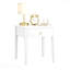 Table de chevet blanche avec table de bout blanche moderne