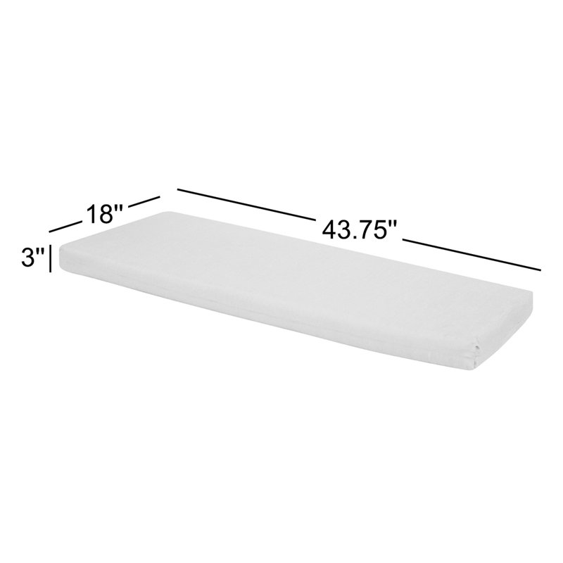 Bryn Sunbrella® Outdoor Bench Cushion, Canvas Granite Sunbrella® Canvas