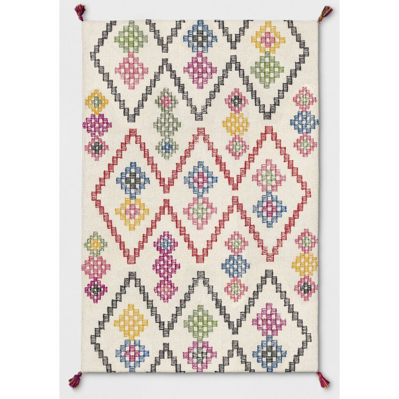 Tapis intérieur / extérieur en polypropylène tissé à la machine Kowanna, Rectangle 5 pi x 6 pi 7 po