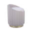 Repose-pieds deux tons avec rangement ou tabouret de coiffeuse, taupe