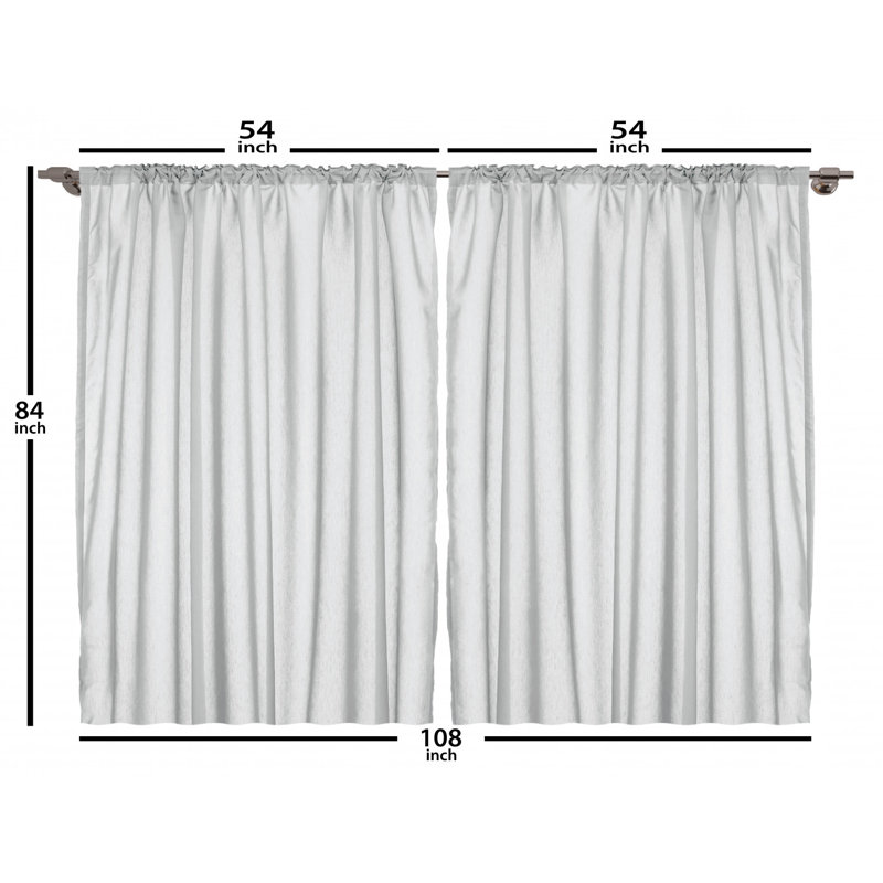 Rain with Lights Decor Abstract Semi-Sheer Rod Pocket Curtain Panels, 54" W x 84" L