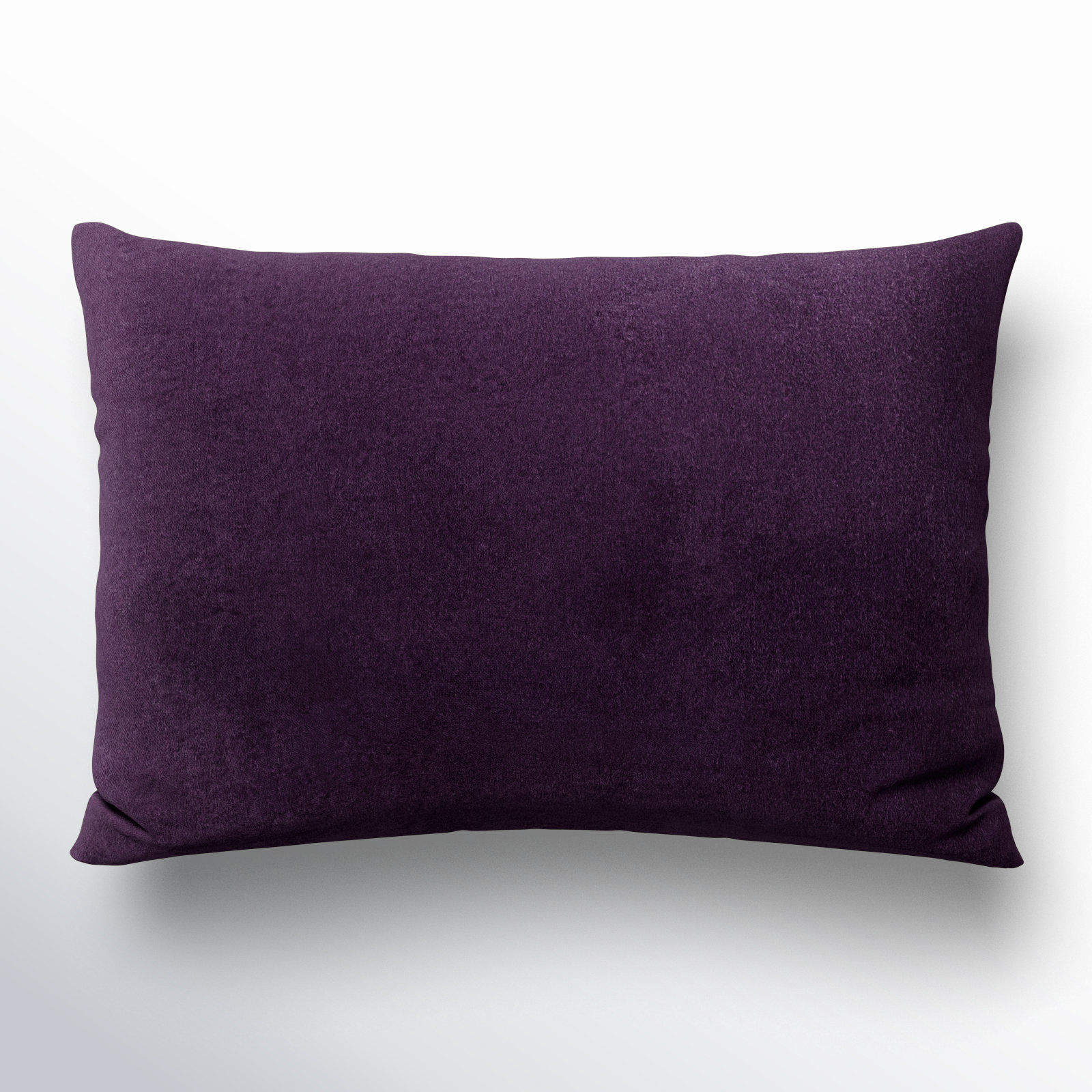Cotton Lumbar Throw Pillow, 13" x 20", Polyester/Polyfill, Purple