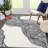 Modern Abstract Machine Washable Rug for Living Room Non-Slip Low Pile Accent Rug Indoor Soft Faux Wool Bedroom Rug Contemporary Rugs for Dining Room Nursery Home Office Playroom-1996039559