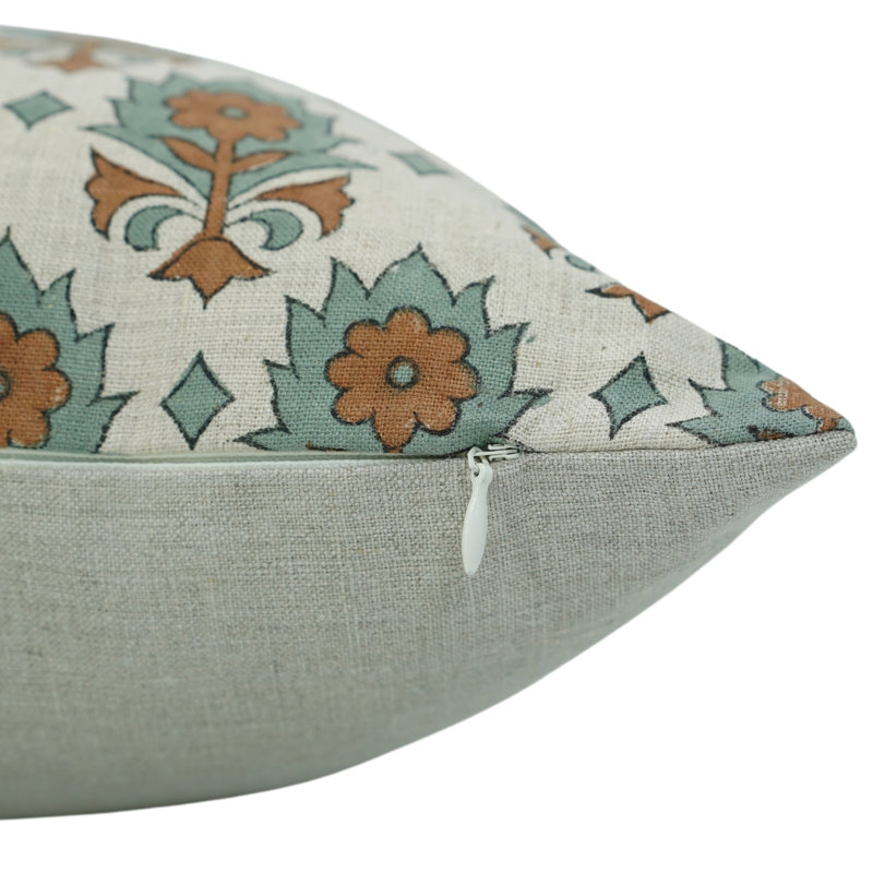 Housse de coussin Fabividine, Carrée, Brun, H 20 po x l 20 po