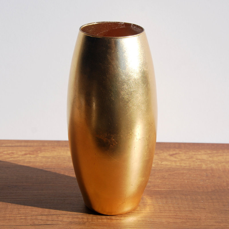 Eman Handmade Glass Table Vase, Gold
