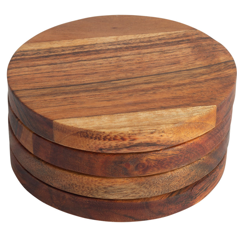 Sous-verre rond en bois