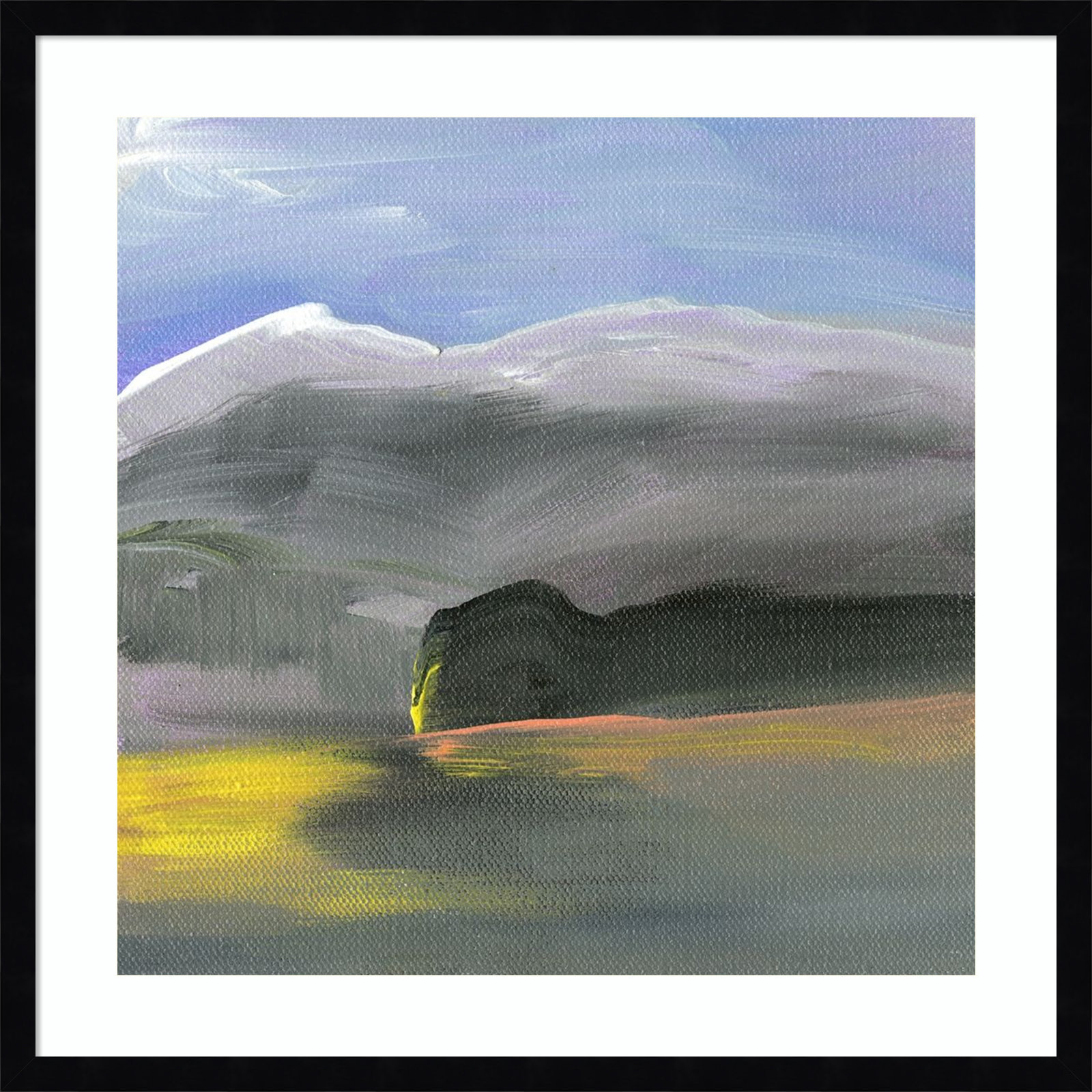 Before a Shift Print by Karen Suderman, 25" H x 25" W, Black