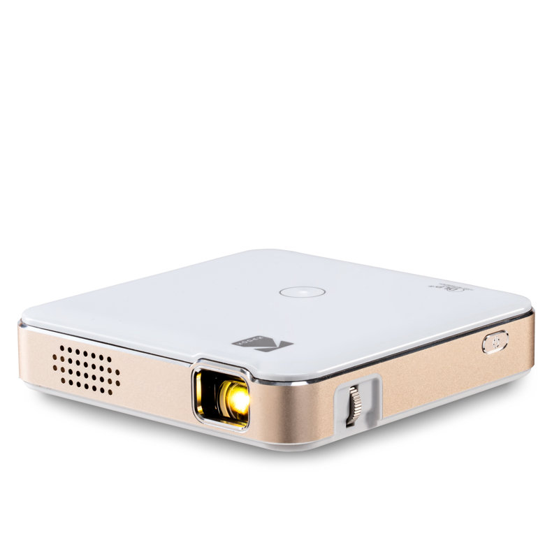White Ultra Mini Pocket DLP Projector with Wi-Fi and HDMI