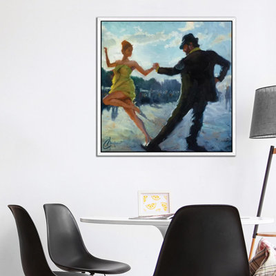 Tango In The Piazza by Christopher Clark - Painting on Canvas