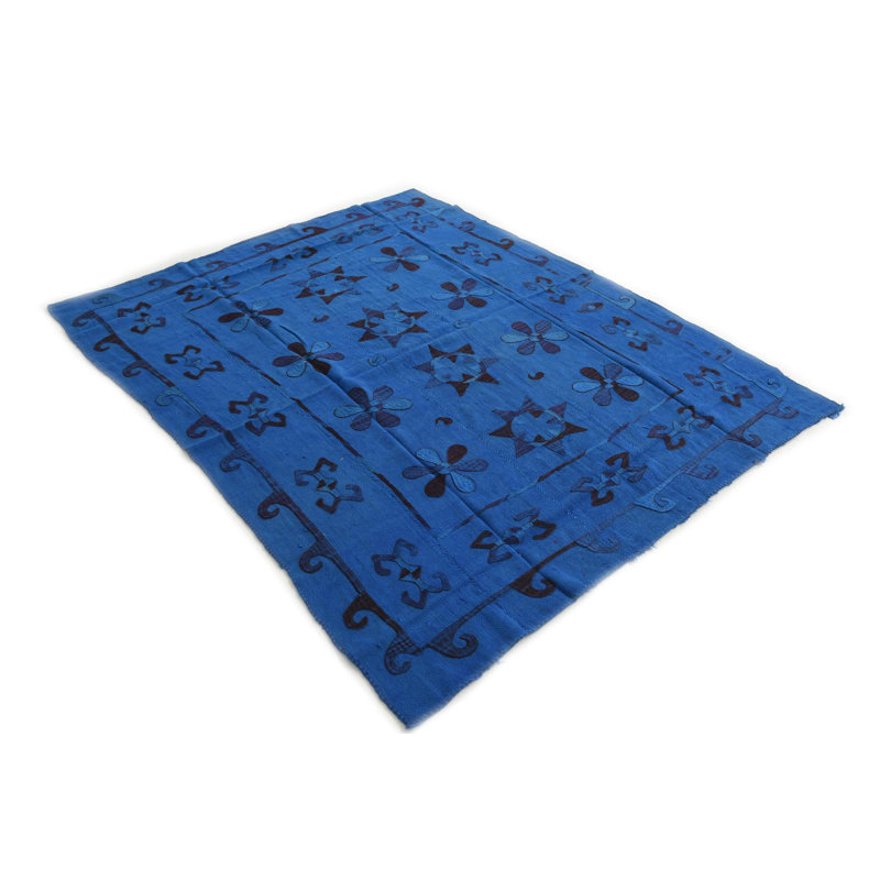 Tapis bleu 5x8 Perry