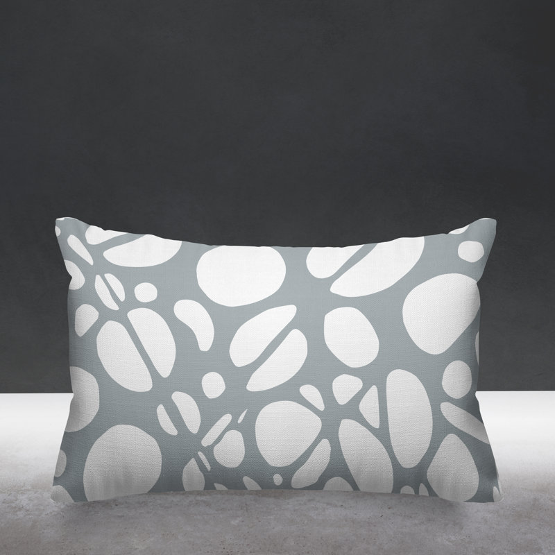 Housse de coussin rectangulaire pour l'extérieur Tribal, gris