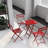 3 Piece Patio Bistro Set Of Foldable Square Table And Chairs-907444615