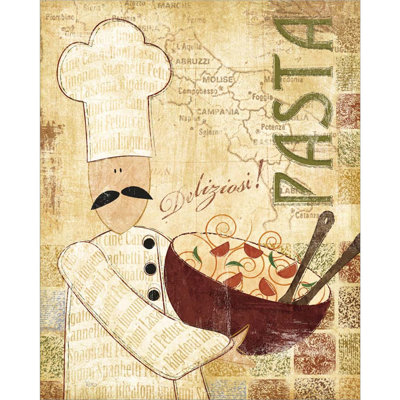 «Pizza & Pasta II» par Véronique, art mural sur toile