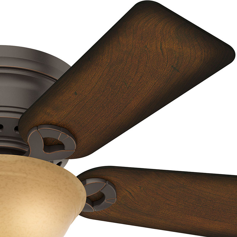 Conroy Onyx Bengal 42" Low Profile Ceiling Fan with Mahogany Blades and LED Light