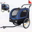 2-in-1 Bike Trailer & Pet Stroller for Dogs up to 110lbs with Foldable Design and Quick Release Wheels, Mesh and Rain Cover-133962706