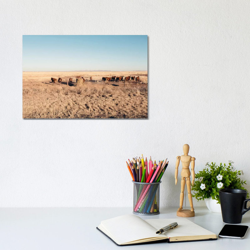 Stampede 1 Piece Wrapped Canvas Wall Art, 20.32 cm H x 30.48 cm W