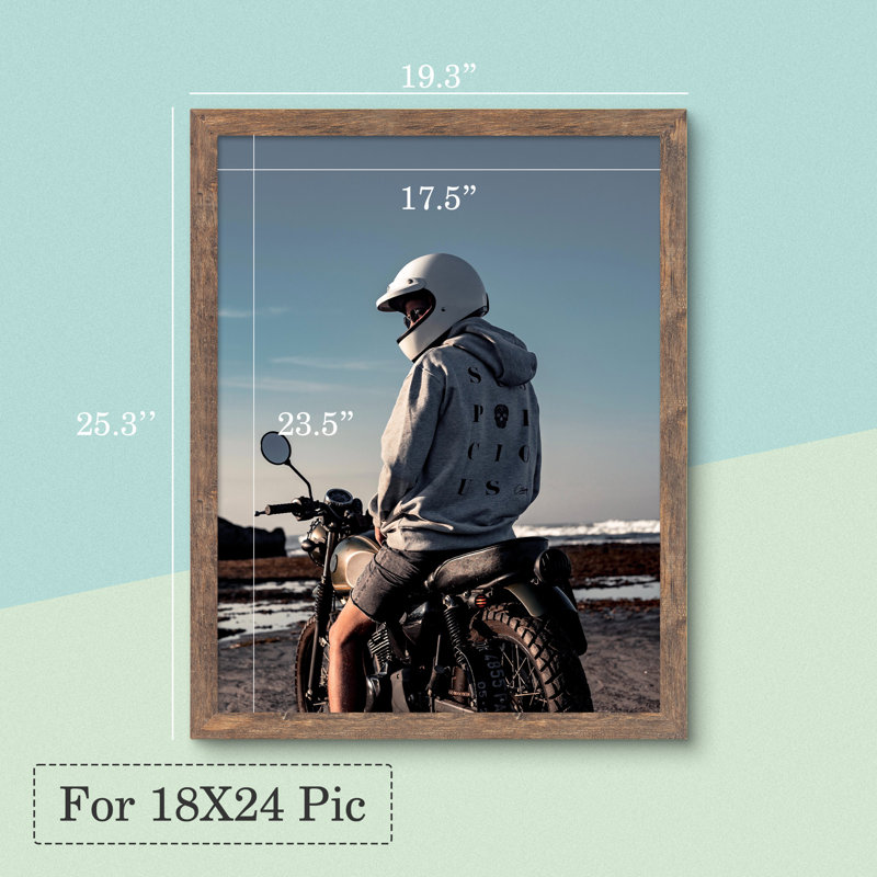 Matte Picture Frame, 18" x 24", Brown