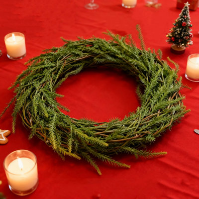 60cm Christmas Rattan Cane Wreath