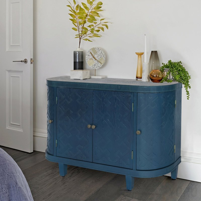Crédence pour salon 47 "ovale, 4 portes, cannelée - standard