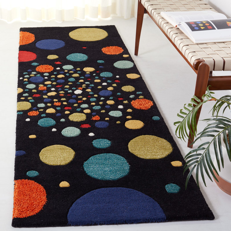 Tapis en laine touffeté à la main Amier, Tapis de couloir 2 pi 6 po x 8 pi