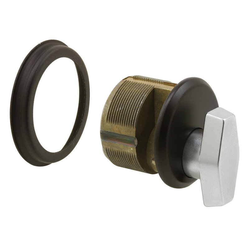Prime-Line Commercial Door 1-5/32 in. x 1 in. Pressure Cast Zamak Bronze Plated Lock (Single Pack)