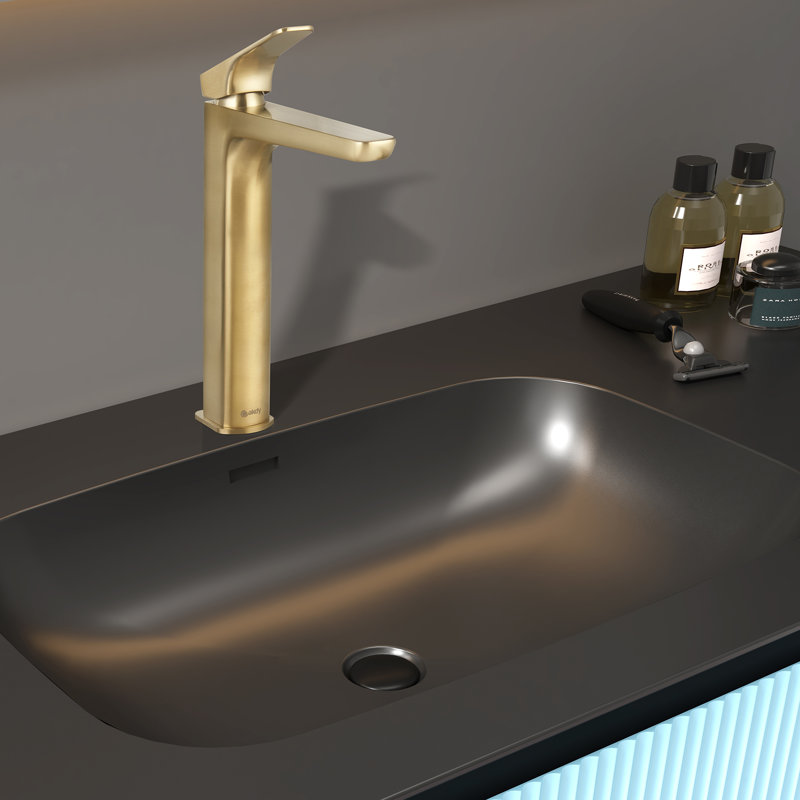 Vessel Sink Bathroom Faucet, Brushed Gold