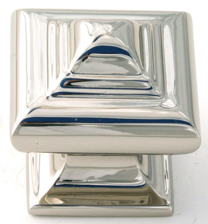 Poignée carrée 1 1/4 po, Chrome poli