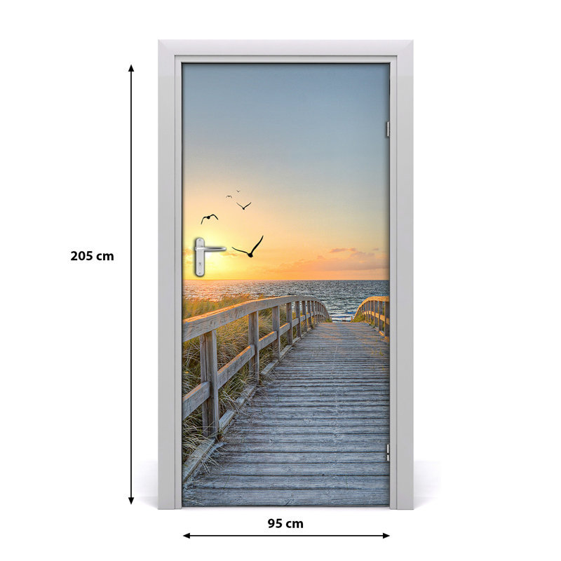 Path To Beach Door Decal, 205cm H x 95cm W