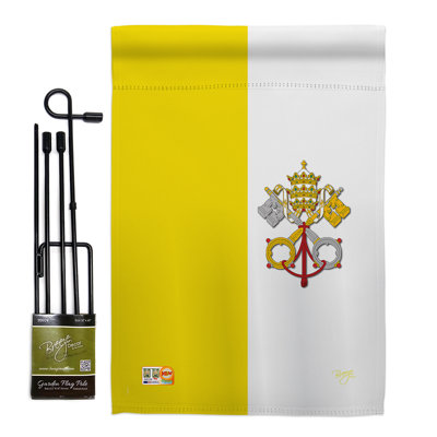 Double Sided 18.5'' H x 13'' W Polyester Flag Set