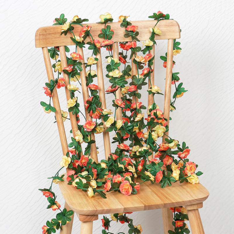 Paquet de 9 guirlandes de fleurs artificielles, Champagne