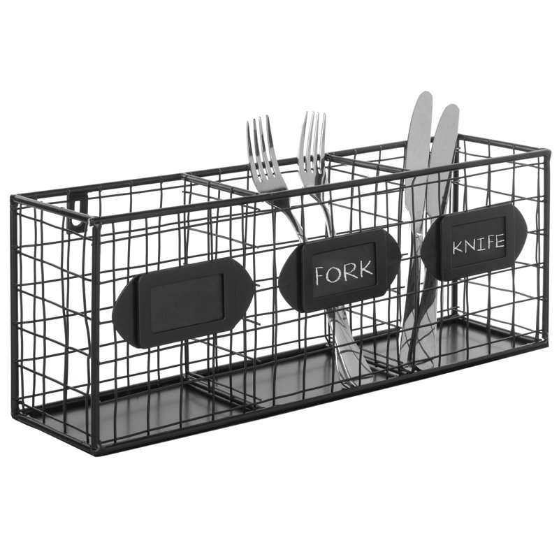Metal Rectangle Flatware Caddy