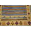 Tapis de couloir rayé en laine Kilim