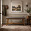 Banc rembourré avec tablette de rangement-131248064
