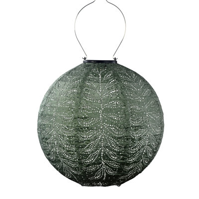 Round Folia Lantern, Sage Green
