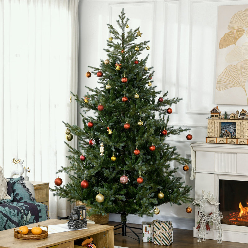 Arbre de Noël artificiel avec 1288 branches et base en acier