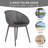 2-Pack Warm Grey Modern Lounge Chairs – Indoor/Outdoor All-Weather PP Plastic with Modern folding indoor/outdoor  multi-functional square table- PP tabletop with metal legs-1024725821