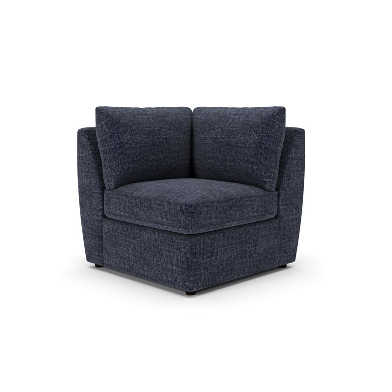Chaise d'angle rembourrée Halston, Indigo Nomad