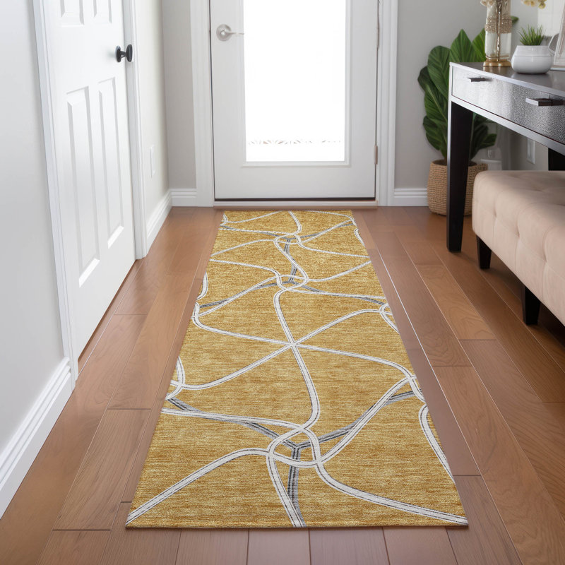  Aleg Area Rug with Non-Slip Backing, Runner 2'3" x 7'6"