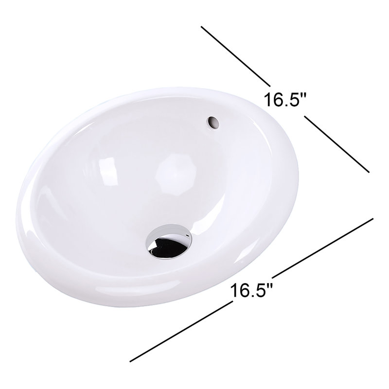 Euro 16.75'' L Bathroom Sink