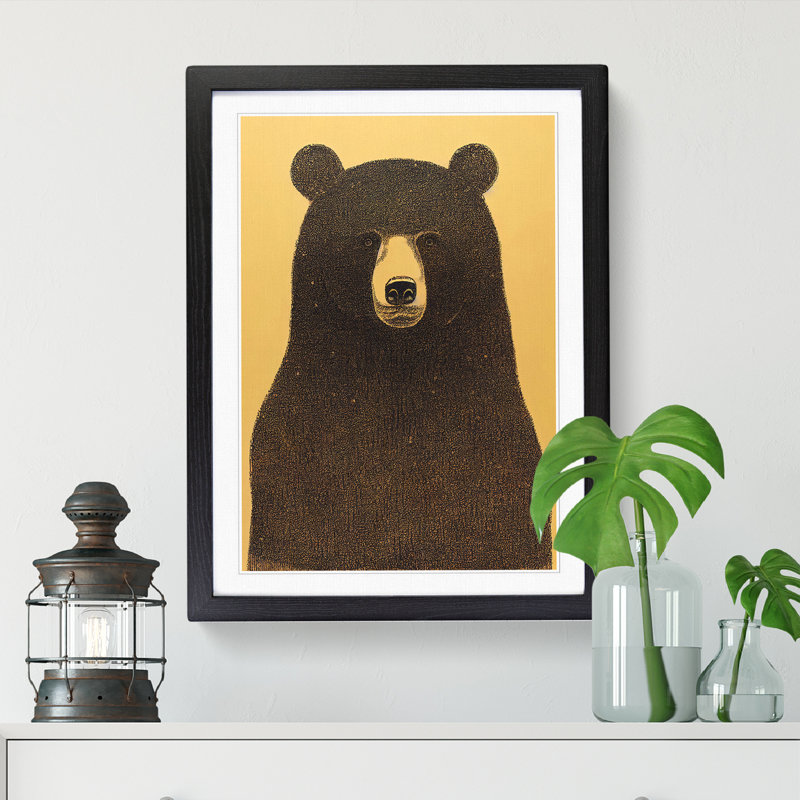Bear Fantasy - Framed Print, Black Framed, 64cm H x 46cm W x 2cm D