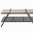 Oak and sand gray 1-layer coffee table