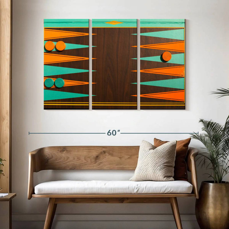 Senne Backgammon Board, 32" H x 50" W
