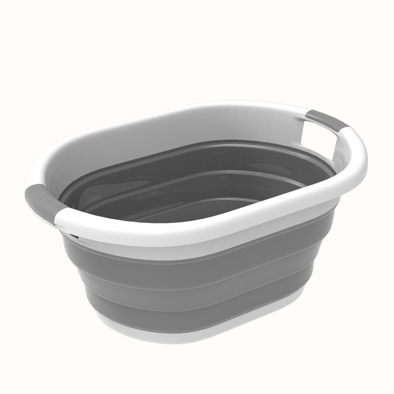Collapsible Basket - Space-Saving Multipurpose Pop-up Handbasket for Camping, Cleaning Supplies, and Tailgating by Home Collection