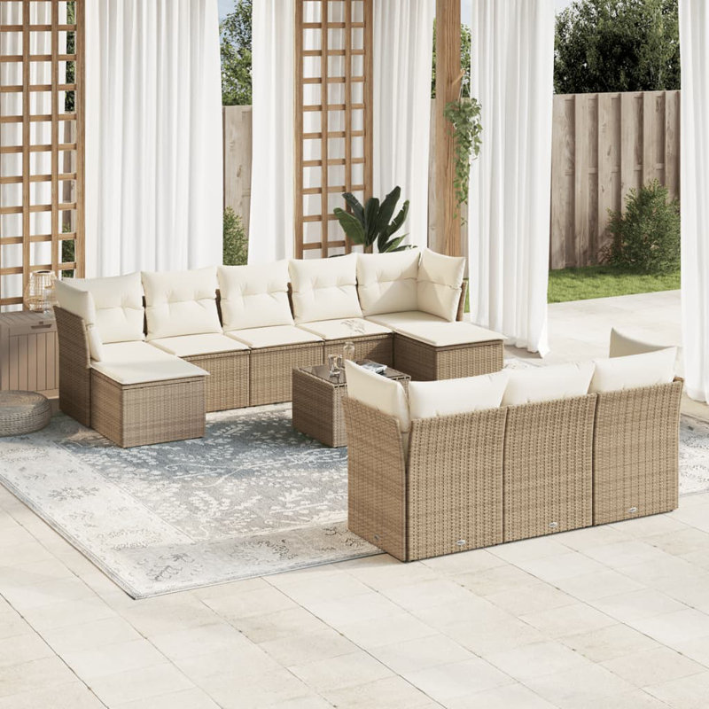 Ensemble de canapé de jardin Vidaxl beige