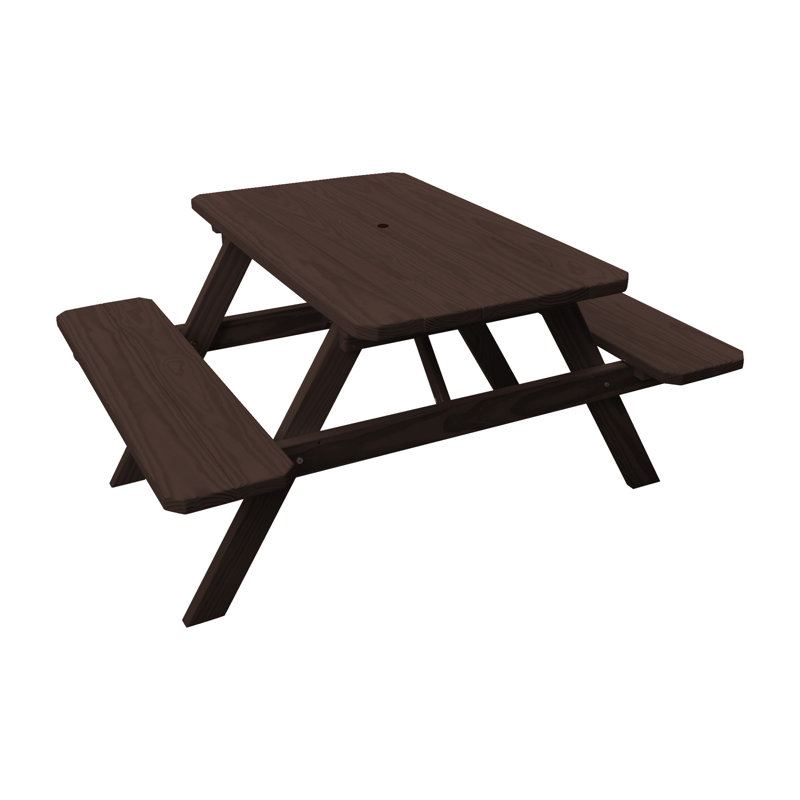 Driscilla Patio Dining Set with Rectangular Table, 44 x 60 x 30, Walnut