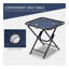 Ensemble de chaise Zero Gravity avec table d'appoint, chaise inclinable pliante avec porte-gobelets et coussins, chaise longue réglable pour piscine, jardin, pelouse, plage, bleu