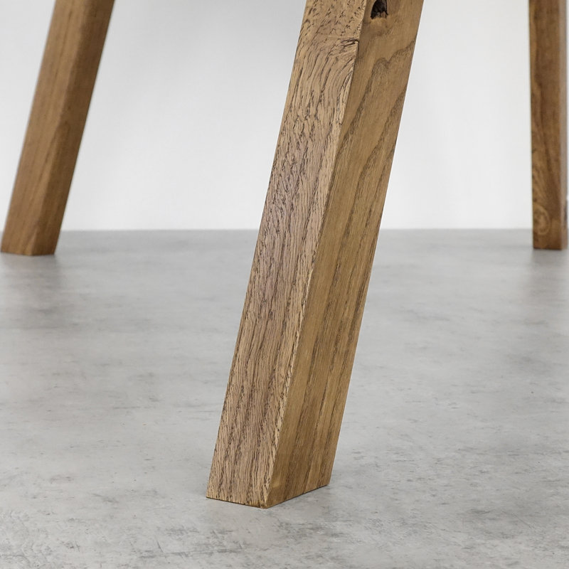 Lexi Oak Solid Wood Dining Table, H75cm x L200cm x W80cm
