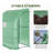 Outsunny 7' X 3' X 7' Lean To Greenhouse, Walk-In Green House, Plant Nursery With 2 Roll-Up Doors And Windows, PE Cover And 3 Wire Shelves, Green
